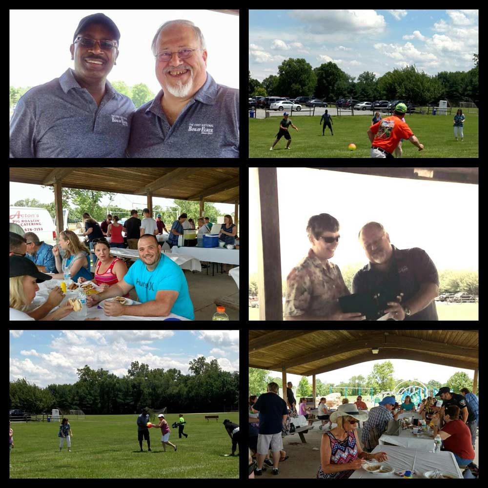 Collage of picnic photos