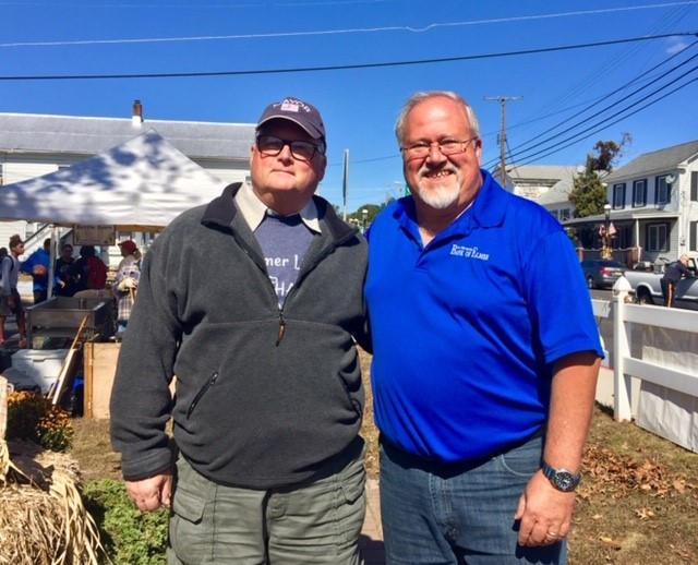 Mayor Stemberger and Brian Jones at Elmer Harvest Day